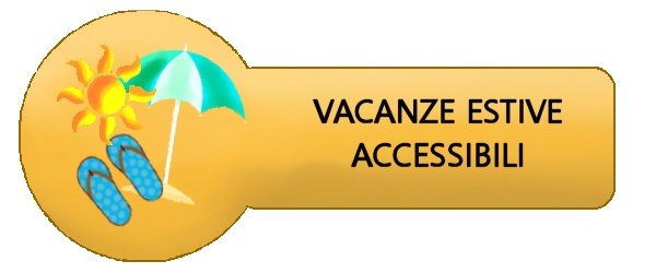 bottone che rinvia allo speciale vacanze estive con illustrazioni di ombrellone, infradito e sole