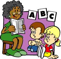 maesta che legge a dei bambini