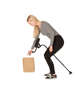 Stampella ergonomica con utente