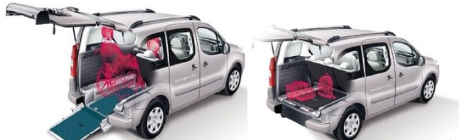 disegni di interno flexi ramp con e senza passeggero in carrozzina a bordo