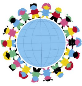 bambini del mondo si tengono per mano