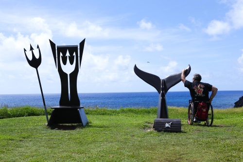 roberto vitali davanti spiaggia brasiliana 