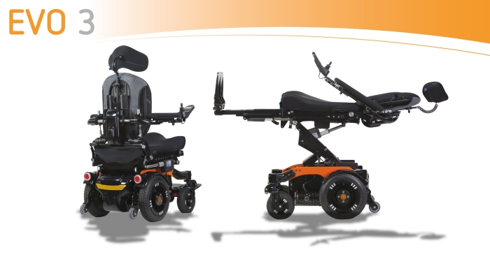 diverse configurazioni carrozzina evo3