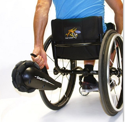 DISPOSITIVO ASSISTENZA ELETTRONICA ALLA SPINTA DELLA CARROZZINA 