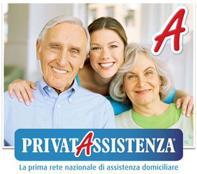 logo privatassistenza con persone anziane e giovani