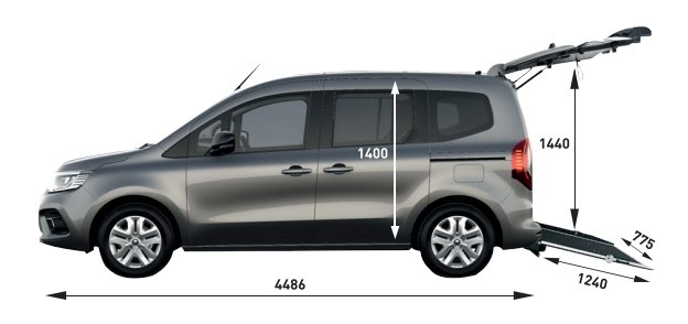 misure kangoo allestimento disabili