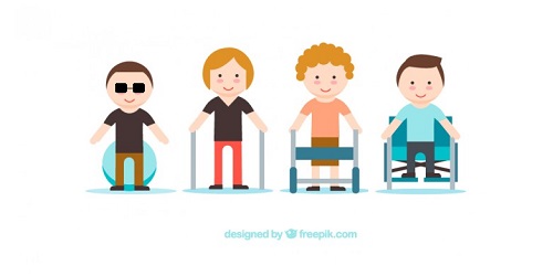 ragazzi in carrozzina e con altre disabilità