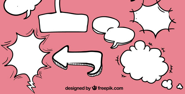 baloon di fumetti senza prole dentro