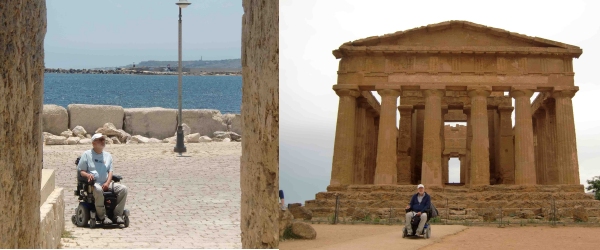 Mirko in carrozzina in Sicilia