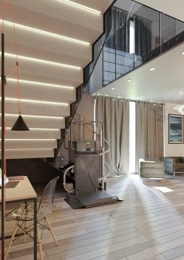 Stairiser CE, il montascale con pedana su scale curve per anziani e disabili in carrozzina pedana montascale disabili