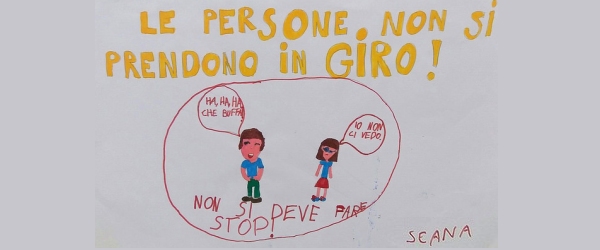 disegno di bambino vittima di bullismo