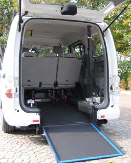 evalia con rampa pronta per ingresso carrozzina