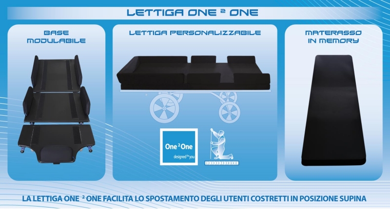 sistema di lettiga per trasferimenti disabili