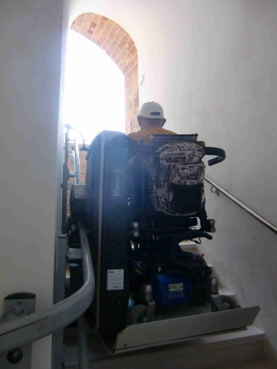 montascale nel castello di otranto