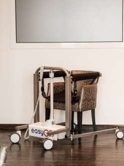 Sollevatore elettrico (gruetta disabili) EasyGo per trasferire persone disabili e anziane su letto, bagno, auto gruetta disabili poltrona