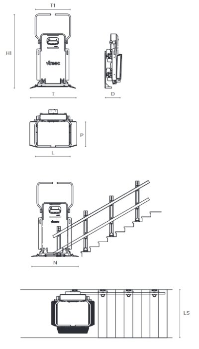 misure di ingombri tecnici