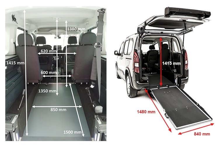 interno dell'auto e rampa