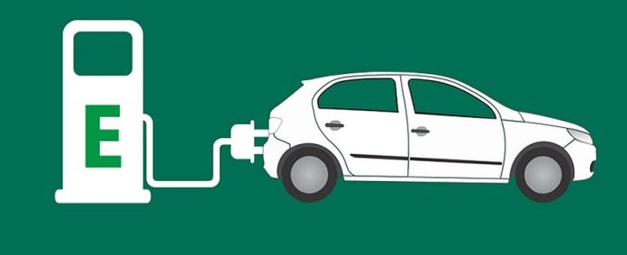 disegno di auto elettrica