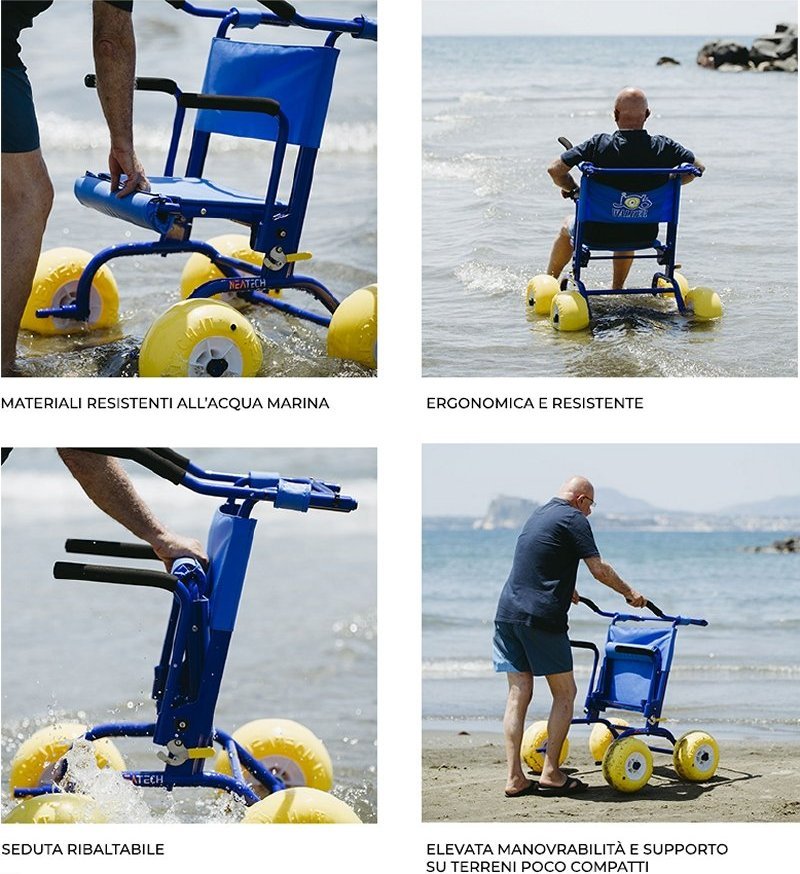 deambulatore da mare dettagli