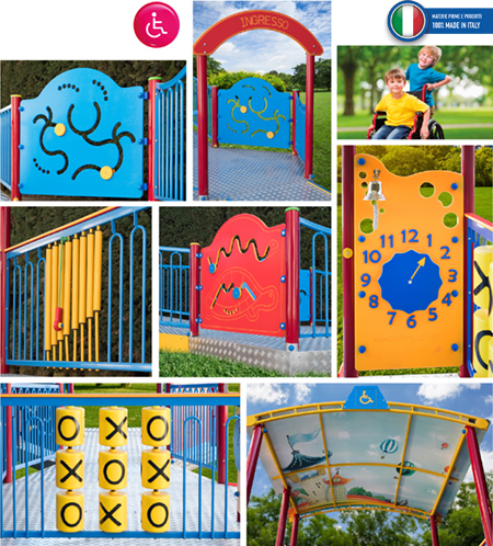 dettagli giostra inclusiva