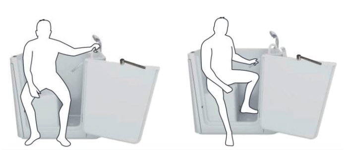 seduta interna vasca con sportello