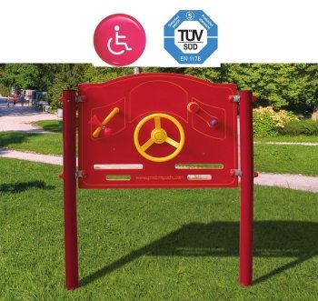 Pannelli sensoriali per parco giochi inclusivi utilizzabili anche da bambini con disabilità 56 pannello automobile 1