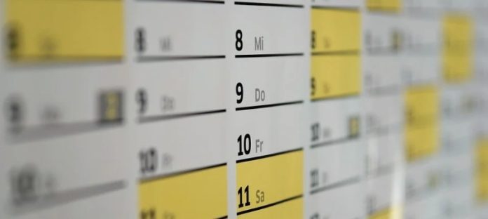 dettaglio di un calendario
