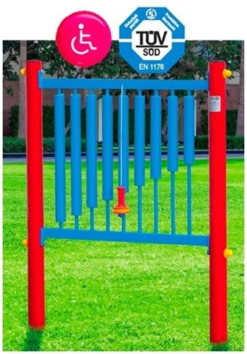 Pannelli sensoriali per parco giochi inclusivi utilizzabili anche da bambini con disabilità xilofono pannello 1