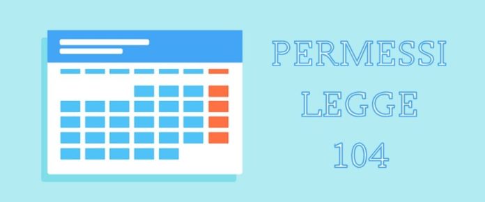 illustrazione con un calendario e la scritta permessi legge 104