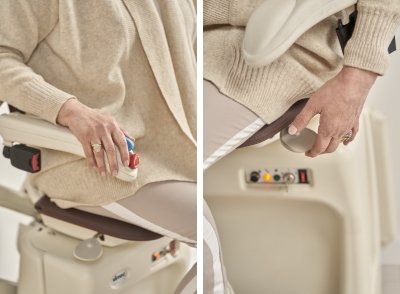 Poltroncina montascale su misura richiudibile per disabili e anziani anche per scale molto lunghe comandi montascale