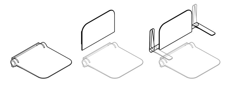 braccioli e schienale sedile doccia