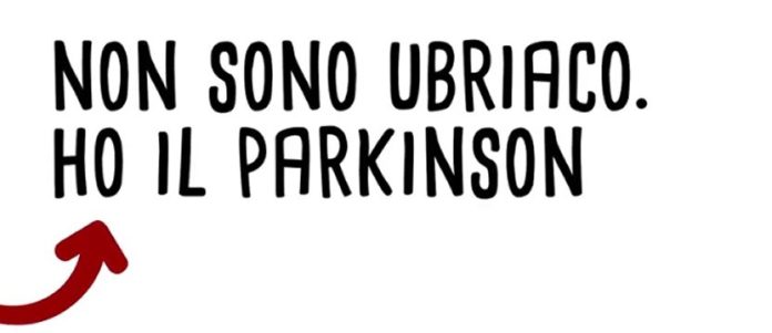 scritta non sono ubricato. ho il parkinson