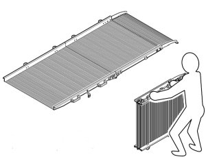 disegno grafico rampa pieghevole