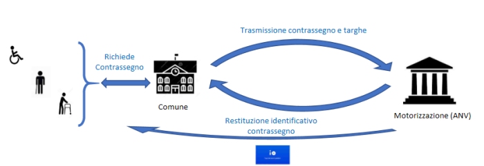 grafica del funzionamento contrassegno disabili ztl