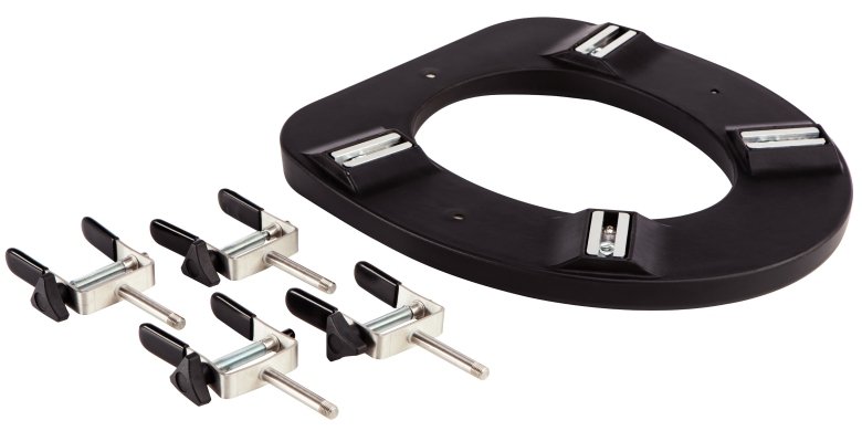 dettagli delle 4 alette di fissaggio del rialzo