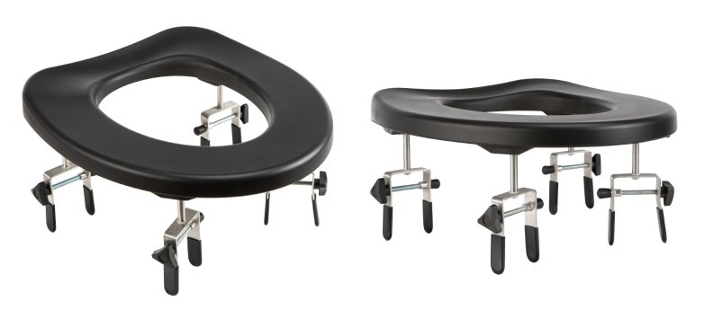 dettagli dei ganci e della seduta del rialzo per wc 