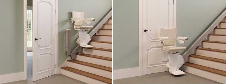 due tipi di installazione del montascale vicino a porte