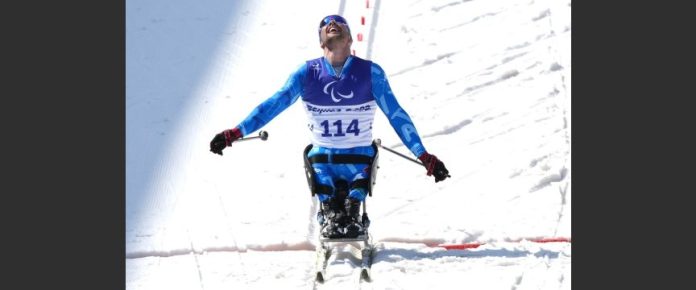 giuseppe romele al traguardo esulta. foto di Luca Pagliaricci/CIP