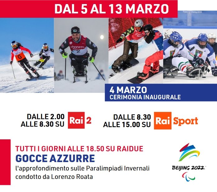 riiepilogo copertura rai gare paralimpiadi 2022