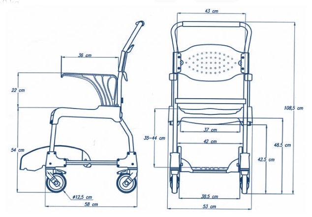misure sedia comoda disabili