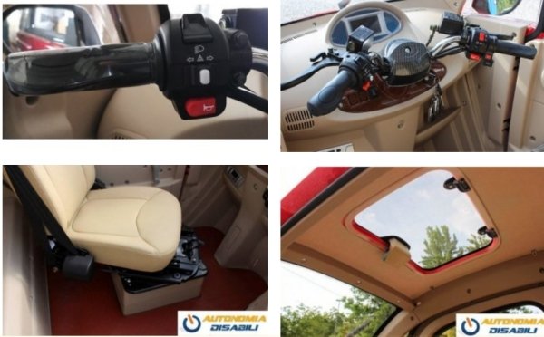 dettagli dello scooter all'interno