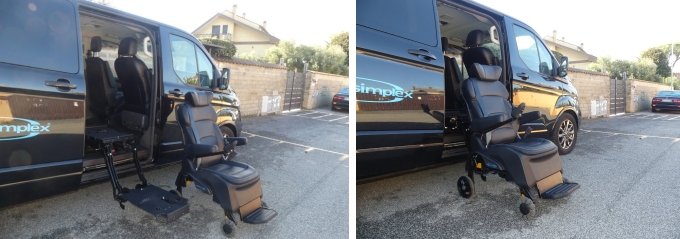 fasi di uscita del sedile dall'auto 