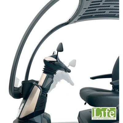 Scooter elettrico a 4 ruote per anziani e disabili con tettuccio removibile manubrio scooter elettrico anziani1 2