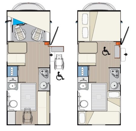 pianta camper disabili