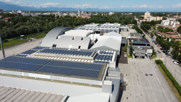 visuale dall'alto del quartirere fieristico di pordenone