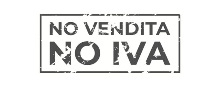 scritta no vendita no iva