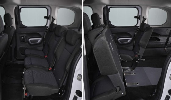 interno con i sedili del veicolo con allestimento runner easy per trasporto di persone disabili in carrozzina
