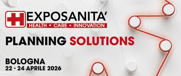 logo Exposanita con scritta Planning solutions e le date 22-23-24 aprile 2026