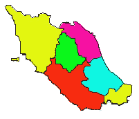 cartina politica Italia centrale 