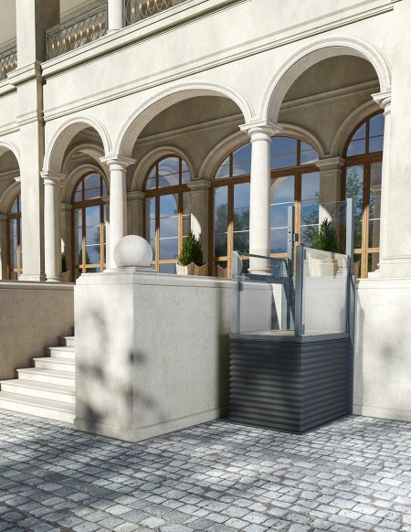 Piattaforma elevatrice LIFT 2: soluzione moderna per accessibilità di persone disabili con e senza carrozzina piattaforma disabili carrozzina 1